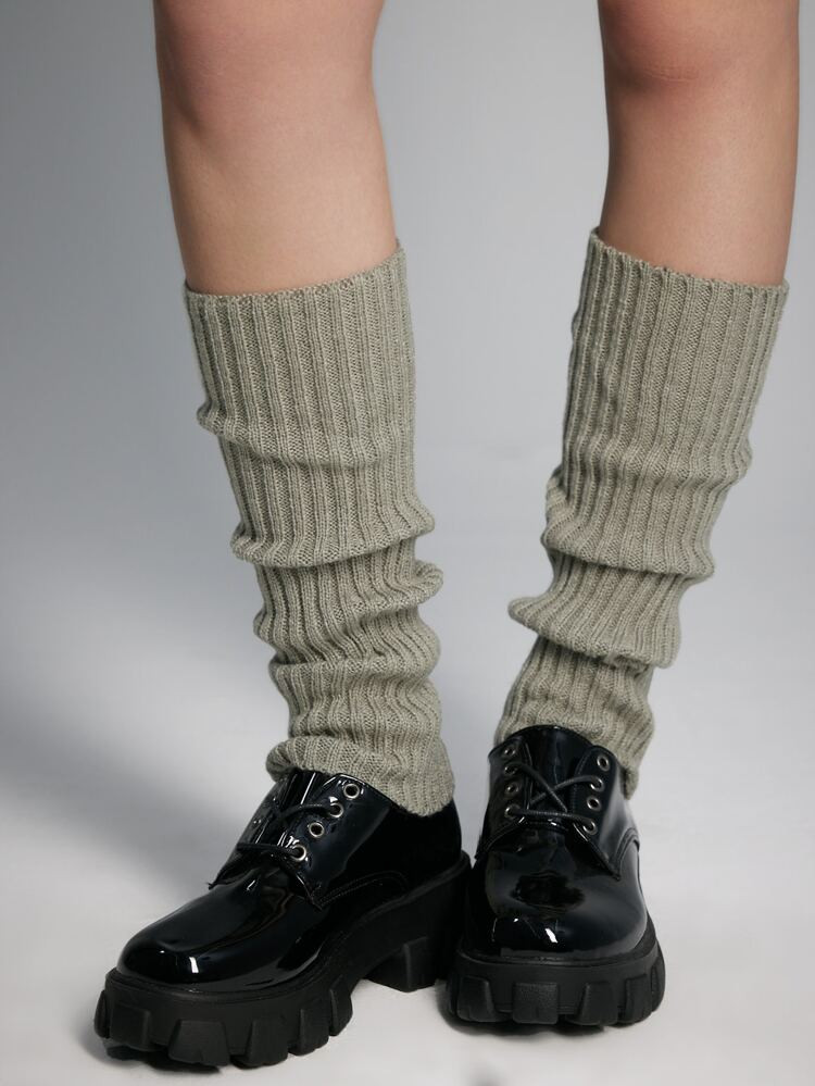 ROMWE Grunge Punk Solid Leg Warmers | SHEIN