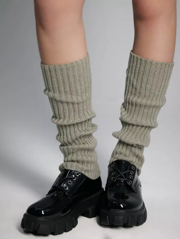 ROMWE Rib-knit Leg Warmer Socks