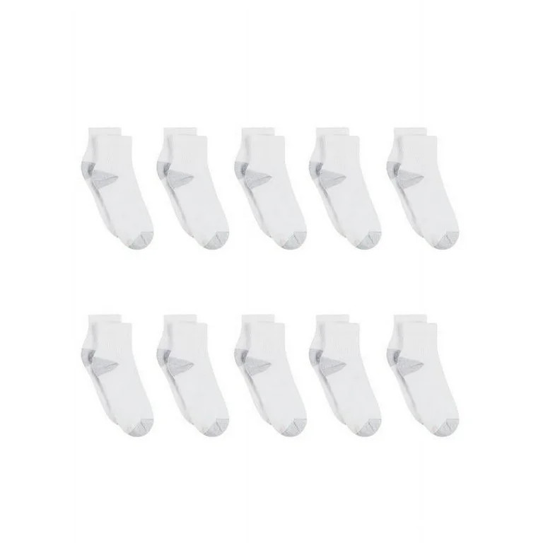 Hanes Women's Cool Comfort Ankle Socks, White , 10 Pair Value Pack, Clothing Size 8-12 | Walmart (US)