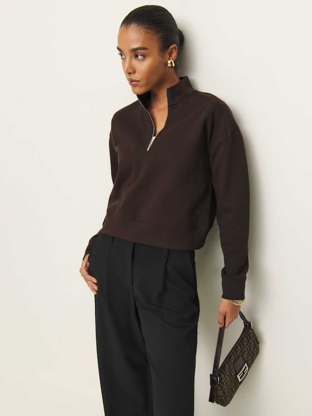 Maddie Zip Sweatshirt | Reformation (Global)