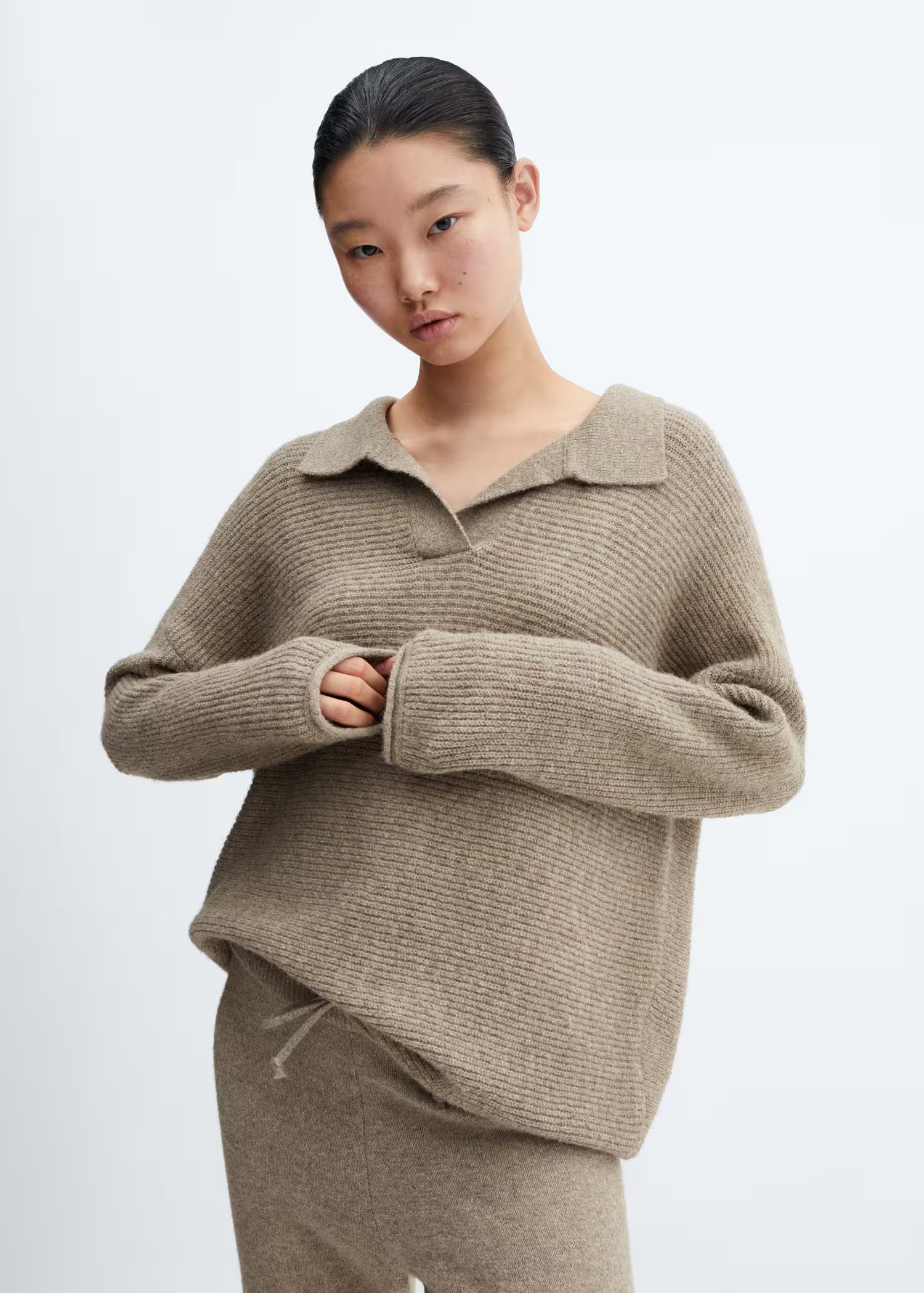 Polo-neck pyjama sweater | MANGO (UK)