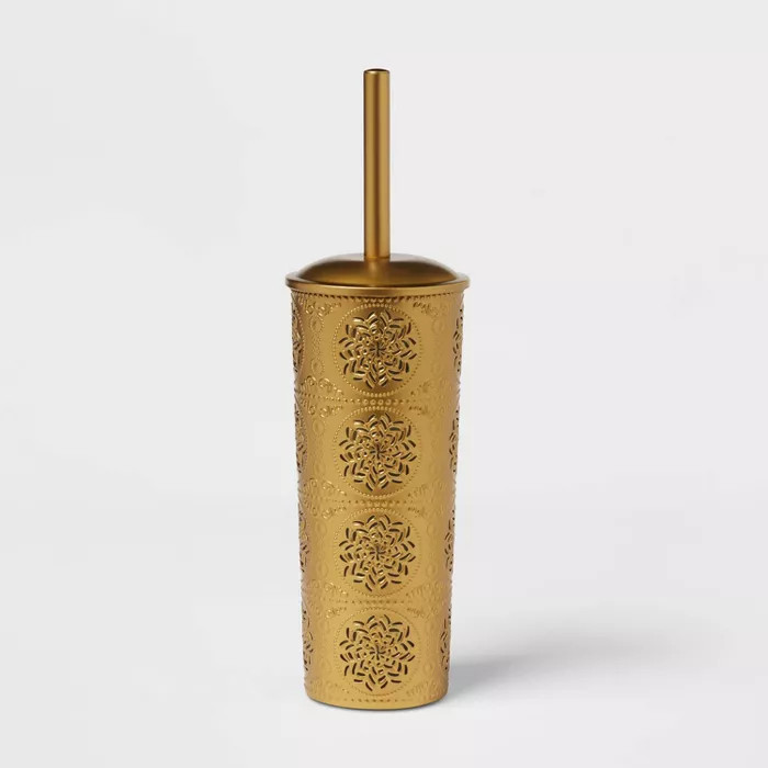 Punched With Embossed Solid Toilet Brush And Holder Set - Opalhouse™ | Target