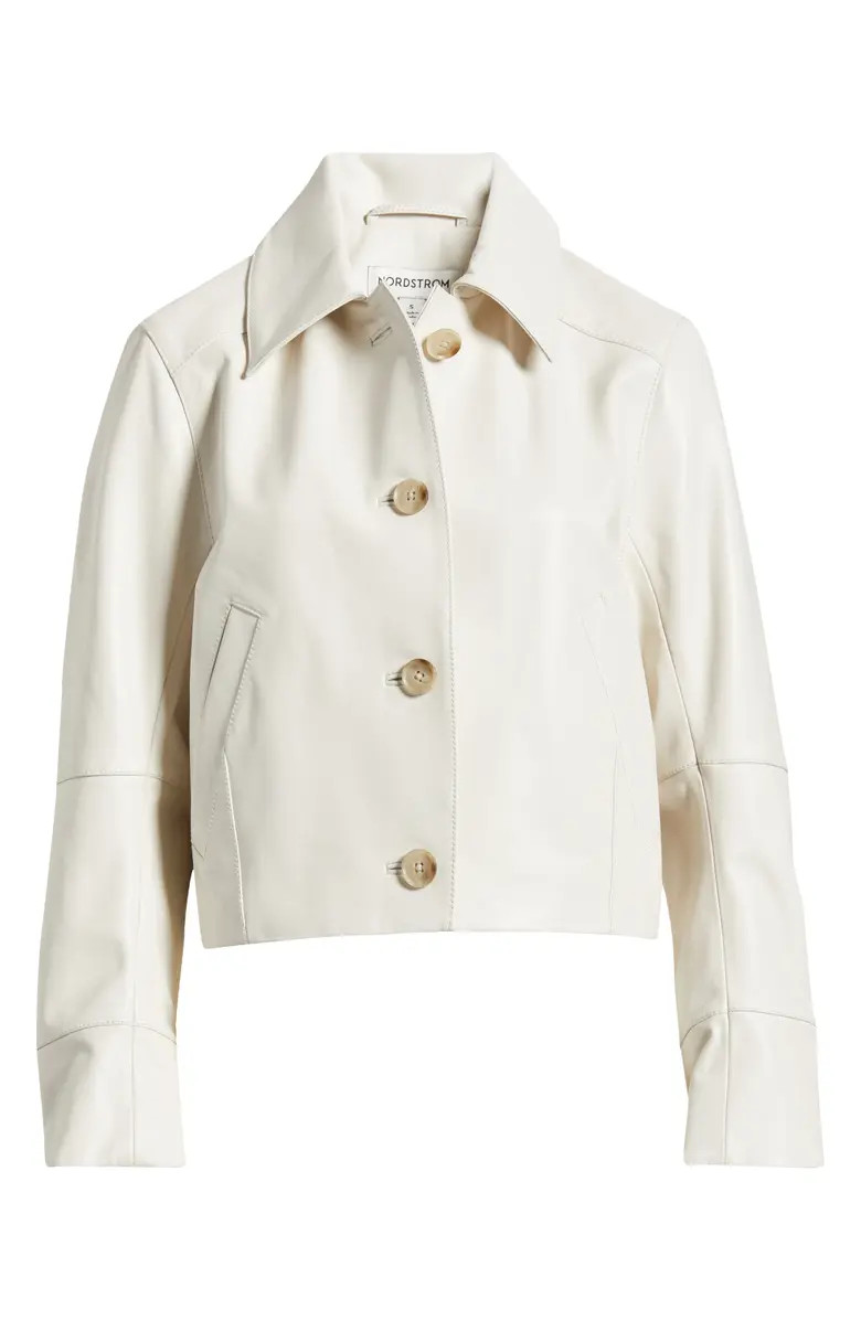 Crop Leather Jacket | Nordstrom