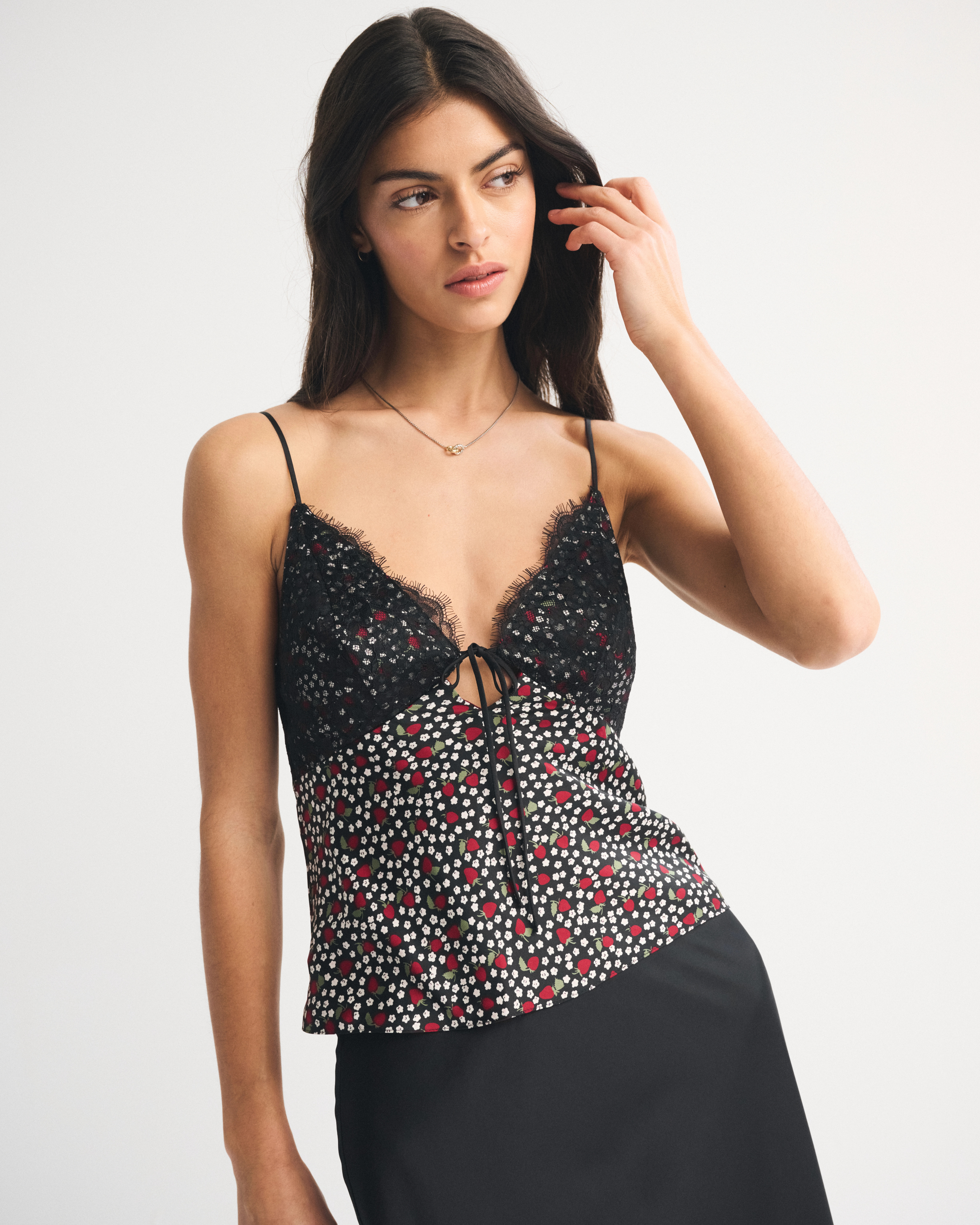 A&F Bella 2-in-1 Reversible Tie-Front Cami | Abercrombie & Fitch (US)