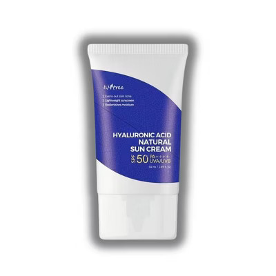 Isntree Hyaluronic Acid Natural Sun Cream SPF50 PA++++ UVA/UVB (1.69 oz) mineral sunscreen that combines sun protection with hydration | Target
