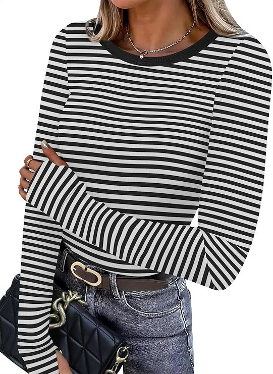 XIEERDUO Long Sleeve Thermal Shirt for Women Fleece Slim Fit Tops Crewneck Basic T-Shirts with Th... | Amazon (US)