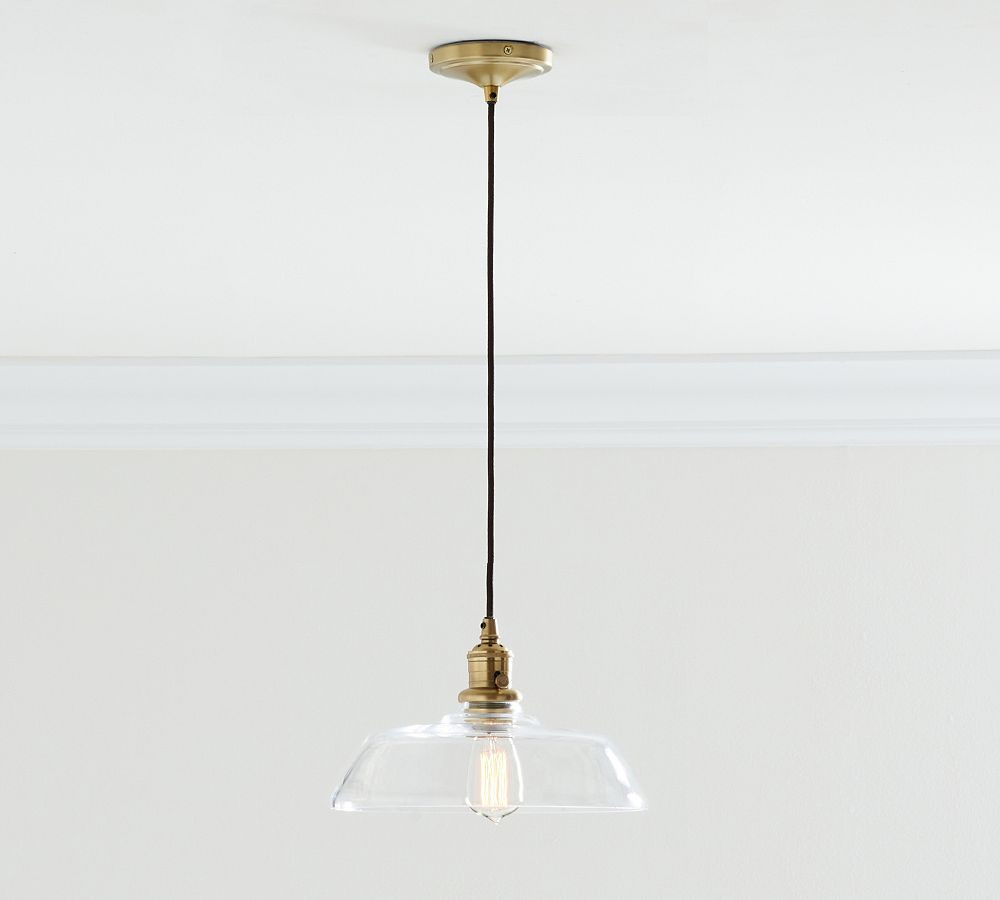 Farmhouse Glass Cord Pendant | Pottery Barn (US)