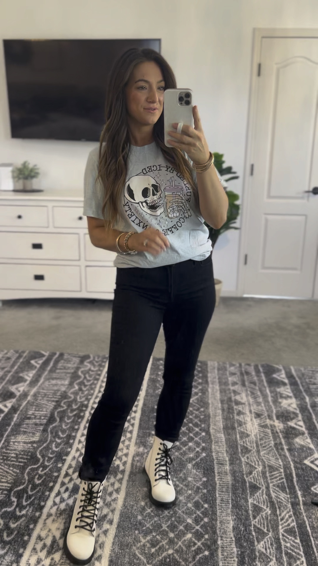 Cute Halloween graphic! Be sure to double check shipping to confirm it can get to you in time! Try code AMELIA10 for 10% off the entire Etsy shop! Jeans 30% off right now 👏 

#LTKVideo #LTKstyletip #LTKHalloween