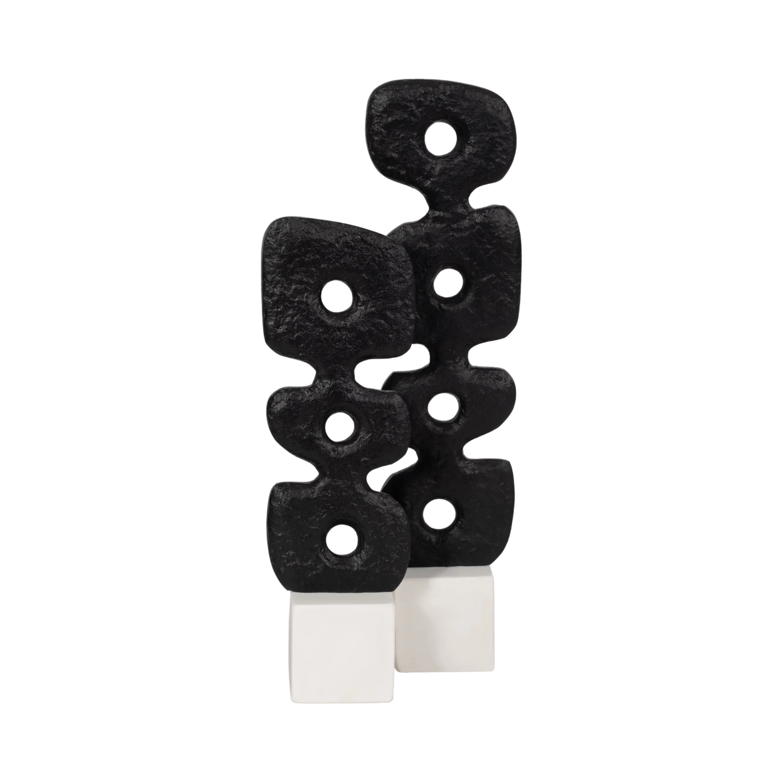 Ivy Bronx 18" Abstract Totem Sculpture Base, Black/W & Reviews | Wayfair | Wayfair North America
