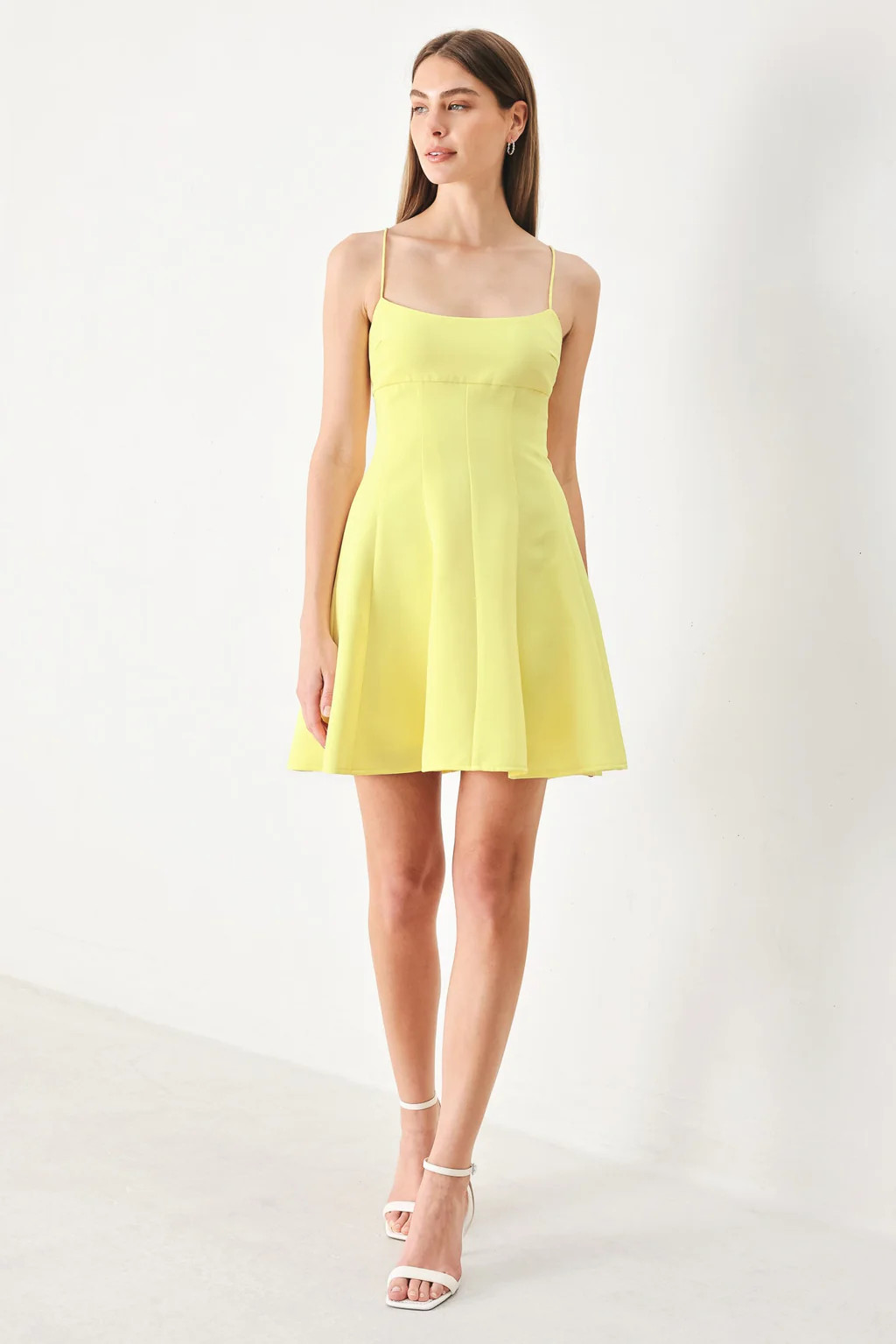 FRESH LINE YELLOW CAMI DRESS | Lady Black Tie