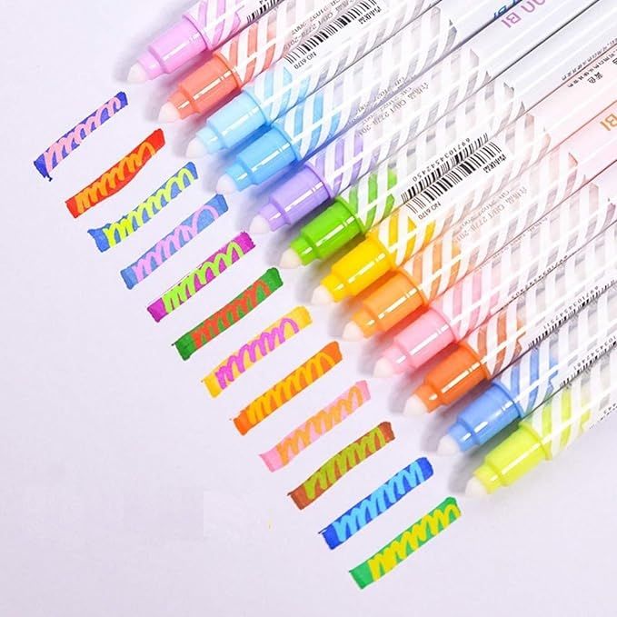 Highlighters Changing Color Markers Pastel Pen 12Pcs Highlighter Set Magic Pens Dual Tip Marker P... | Amazon (US)