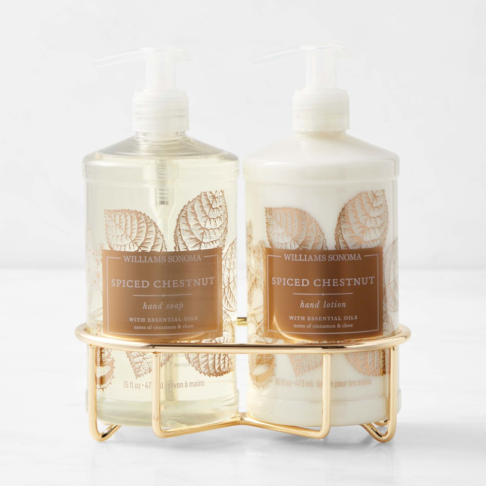 Williams Sonoma Spiced Chestnut Hand Soap & Lotion 3-Piece Set | Williams-Sonoma