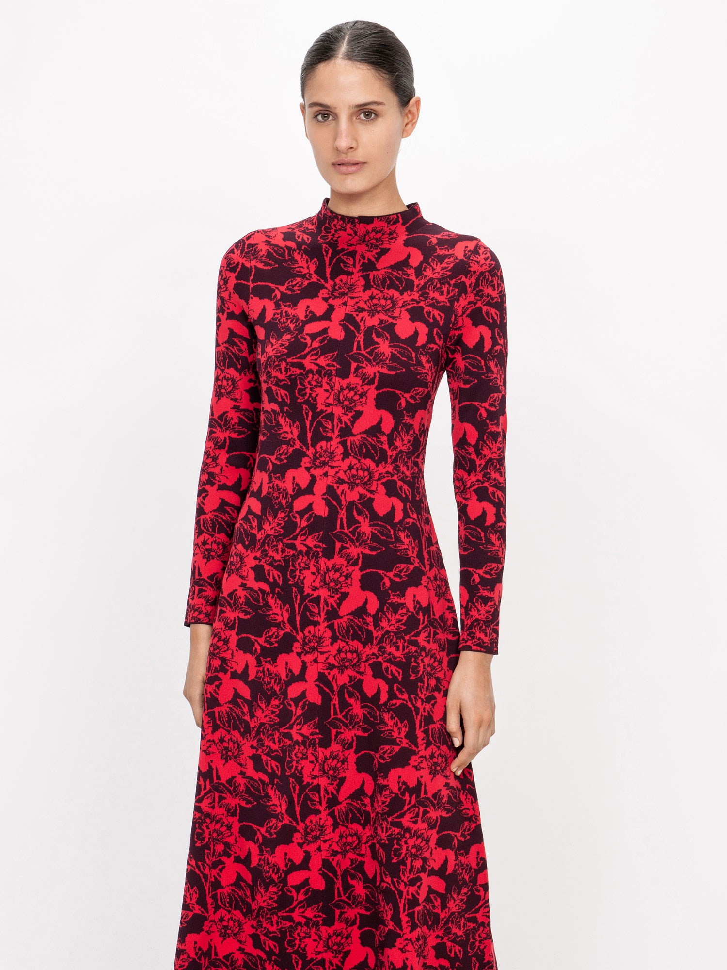 Rose Jacquard Knit Dress | Veronika Maine