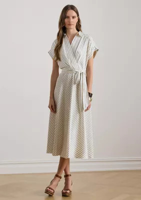 Lauren Ralph Lauren Women's Striped Belted Twill Dress | Belk