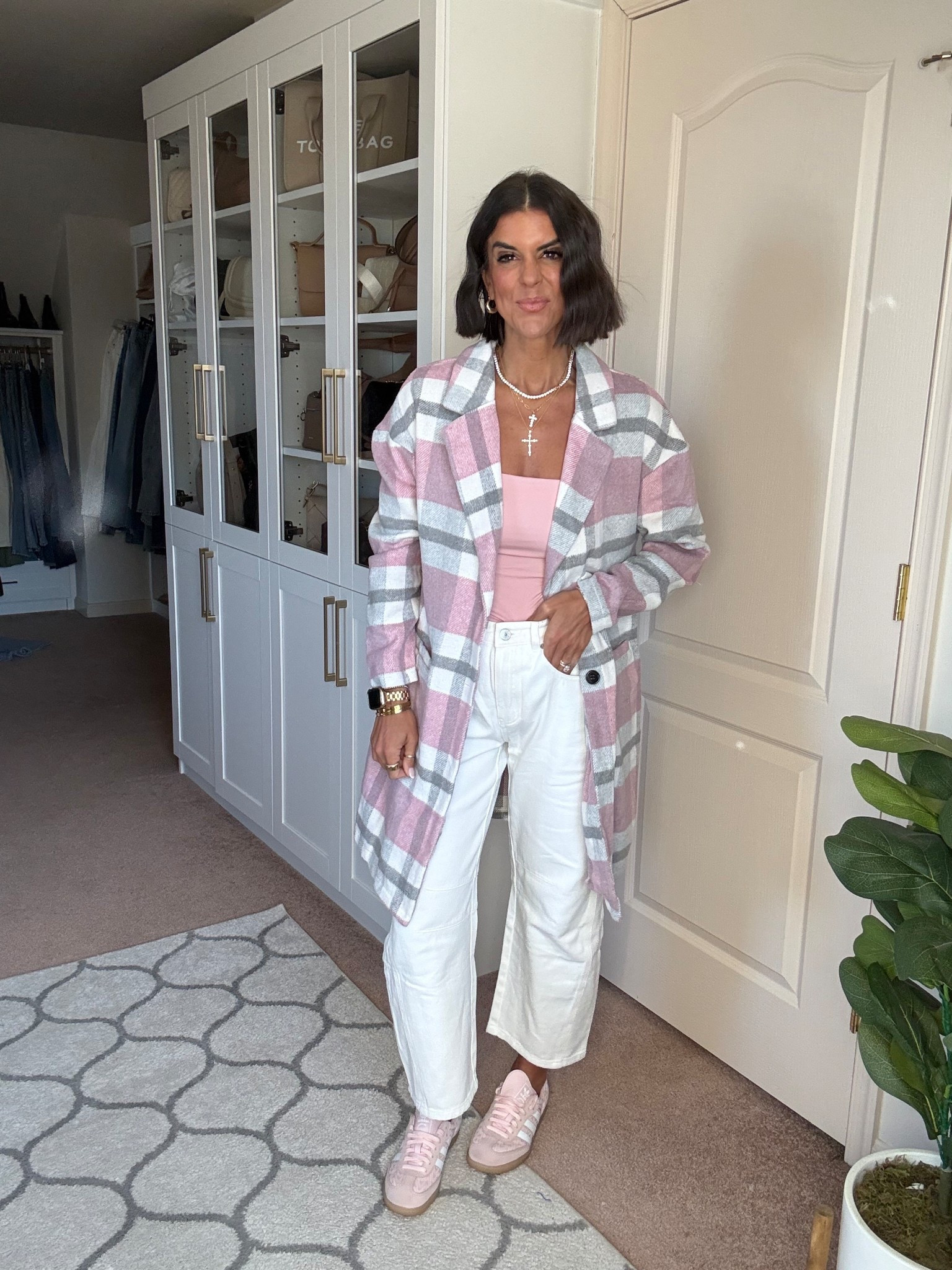 Size small in tank and plaid size xs in jeans 

#LTKSeasonal