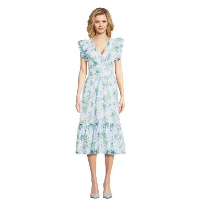 Simply Shabby Chic Just Me & Mommy Womens Matching Ruffle Floral Dress, Sizes S-XXXL | Walmart (US)