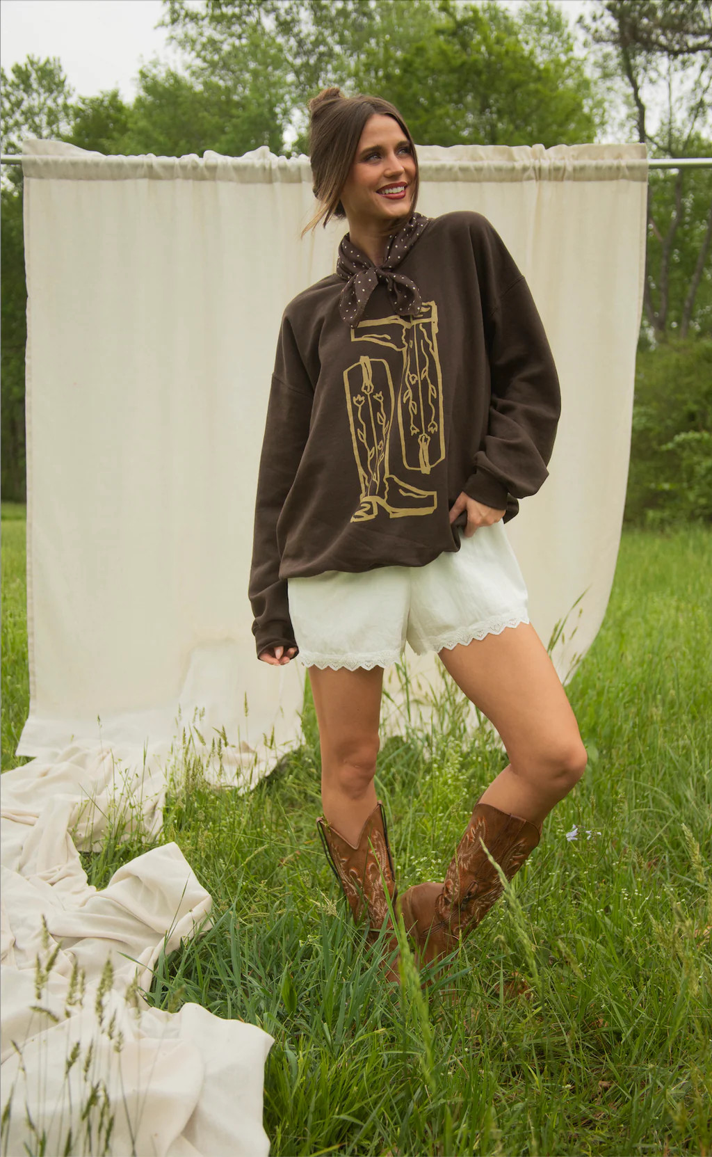 charlie southern x emma katherine art: texas two step sweatshirt | RIFFRAFF