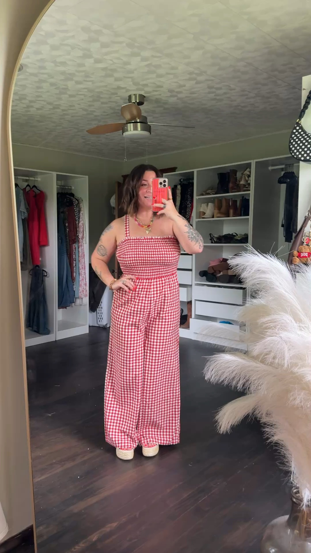 The perfect red gingham jumpsuit!

#LTKMidsize #LTKBeauty #LTKSeasonal