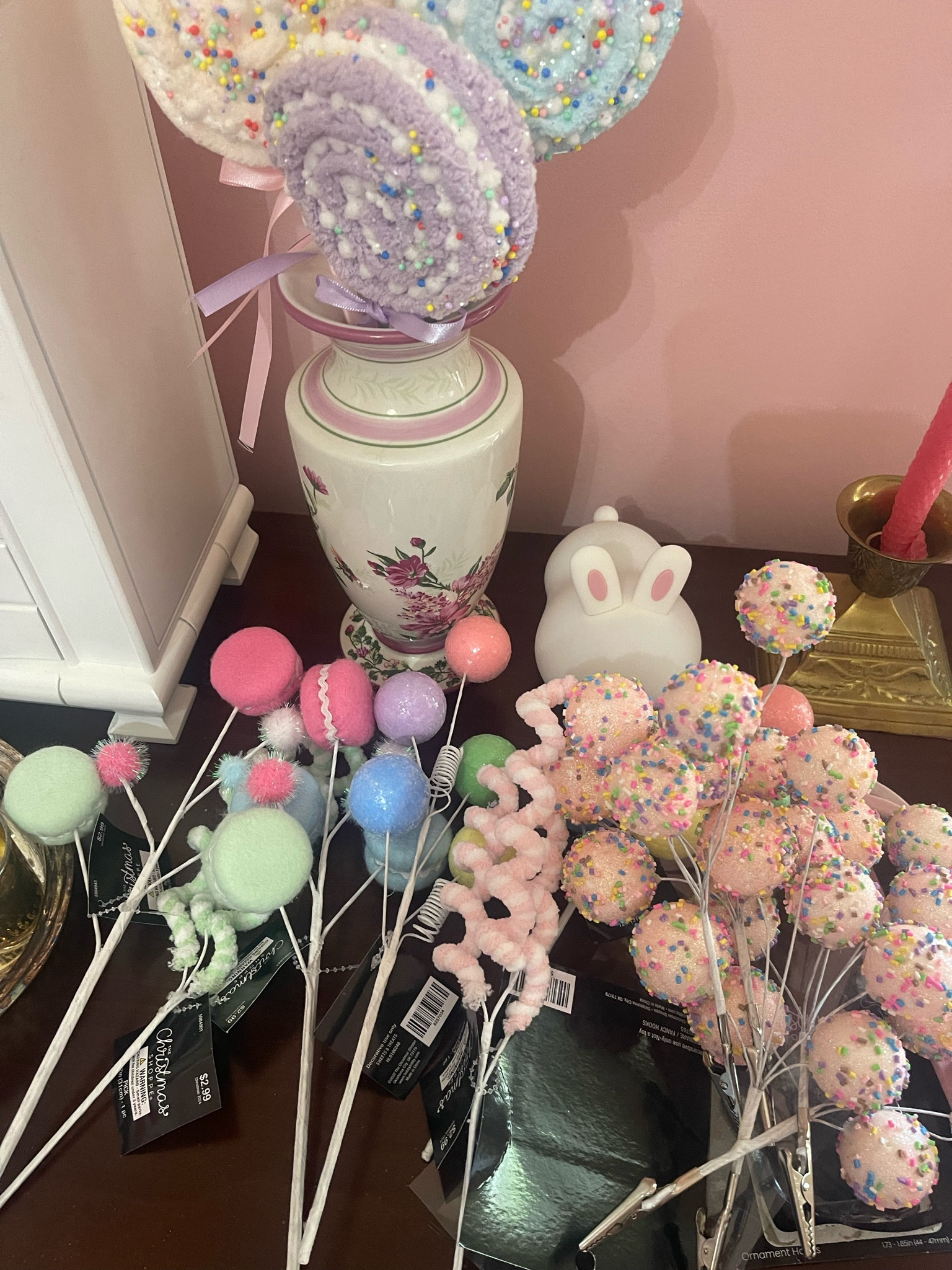 Candy theme Christmas ornaments, pink Christmas ornaments 

#LTKHoliday #LTKHome #LTKFindsUnder50