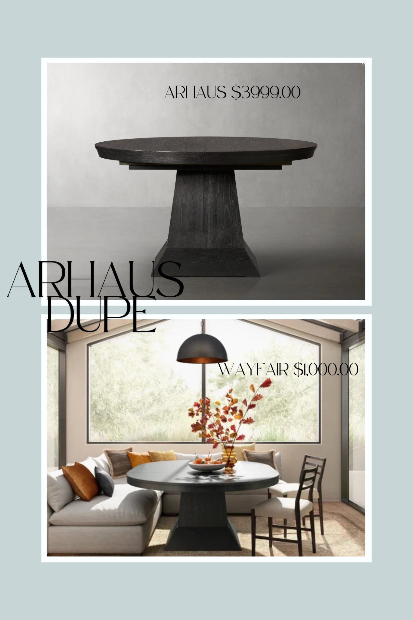 We fell in love with the Arhaus Leighton table + have the perfect spot for it in our Florida project!  I did some research and found the same table on Wayfair for 1/3 of the price!  I am in love!  

#LTKSaleAlert #LTKHome #LTKFamily