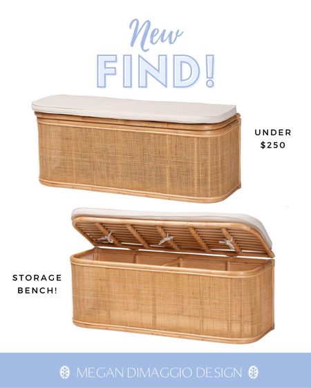 Love the curved lines of this new rattan storage bench!! 😍 And I can’t believe it’s under $250!! 🤯🙌🏻 Perfect for the end of a bed, entryway or coastal mudroom!

#LTKhome #LTKfamily #LTKsalealert