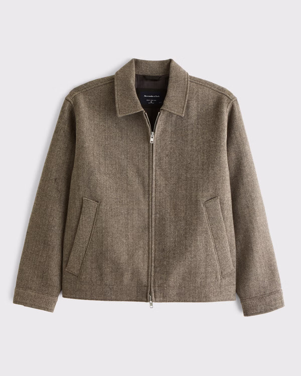 Men's Wool-Blend Zip Jacket | Men's Coats & Jackets | Abercrombie.com | Abercrombie & Fitch (US)