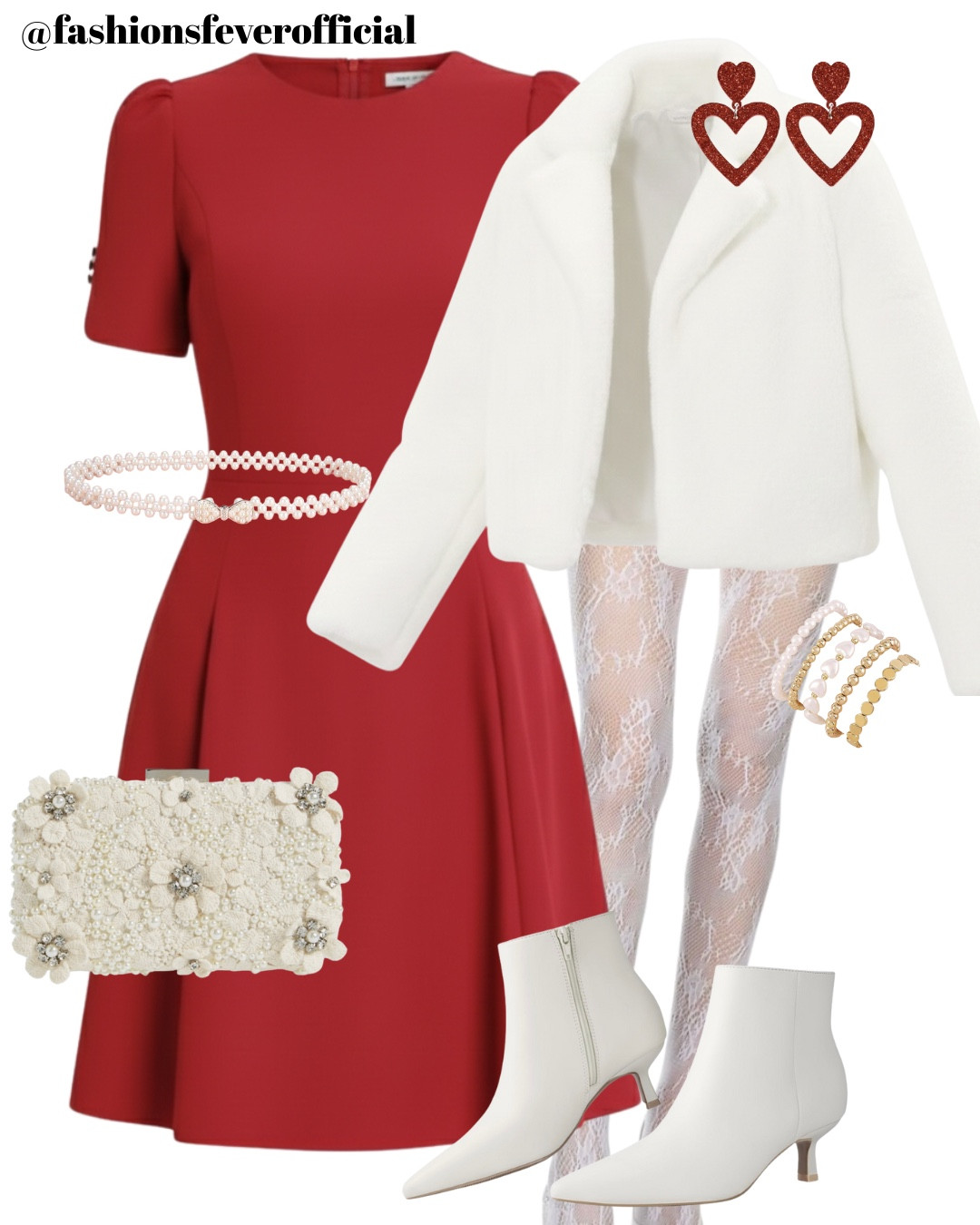 The Ultimate Romantic Red & Pearl Look
Stealing hearts this Valentine’s Day! Whether you’re heading to a candlelit dinner or a Galentine’s brunch, this look is the perfect mix of "classic chic" and "festive fun."
I am obsessed with the way this fit-and-flare red dress pops against the white faux fur coat. It’s giving major "Old Hollywood" vibes but with a modern twist. The real stars? The pearl belt and lace tights that add that extra layer of texture and detail.

#LTKseasonal #ValentinesDayOutfit #VDayStyle #GalentinesDay #RedDress #PearlCore #WinterFashion #DateNightInspo #HolidayStyle #USAblogger #RomanticStyle #LTKFashion #LTKSTyletip

#LTKootd #LTKValentine #LTKSeasonal