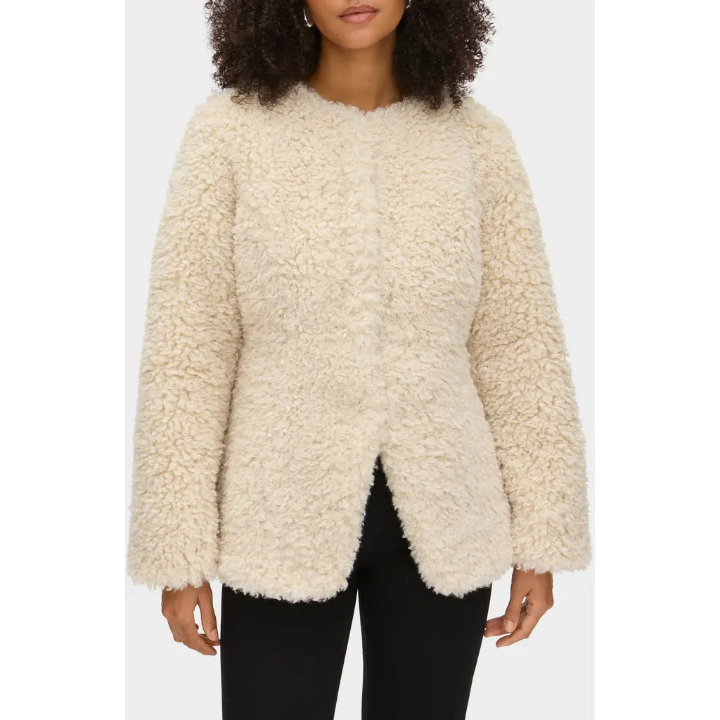 ALIGNE Daphne Faux Shearling Jacket in Ecru at Nordstrom Rack, Size Small | Nordstrom Rack