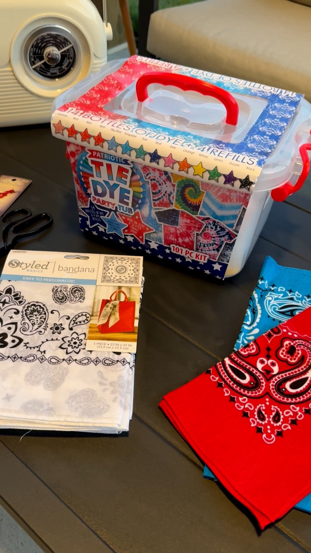 Tie dye craft night to make bandana charm necklace.

#LTKdayinmylife #LTKHome #LTKmomlife