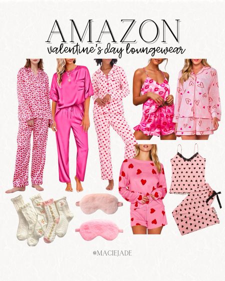 Amazon Valentine’s loungewear and pjs 💗✨ Amazon loungewear / Amazon pjs / vday pjs / vday loungewear / pink pjs / pink pajamas / pink loungewear / lounge set / heart pjs / valentines lounge set / Valentine’s Day pajamas 

#LTKfindsunder100 #LTKSeasonal #LTKfindsunder50
