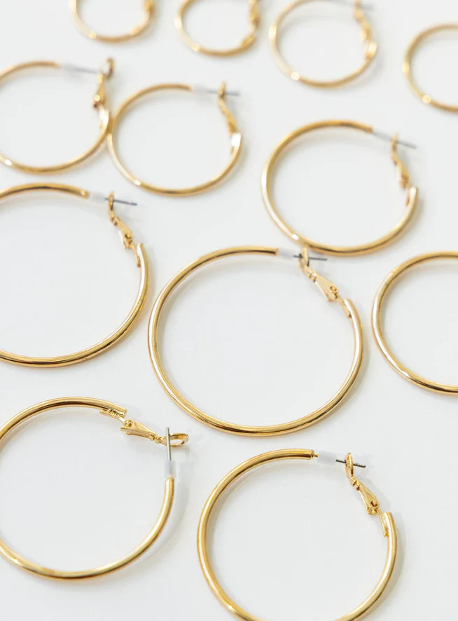 Cari Hoop Earring Pack Gold | Princess Polly US