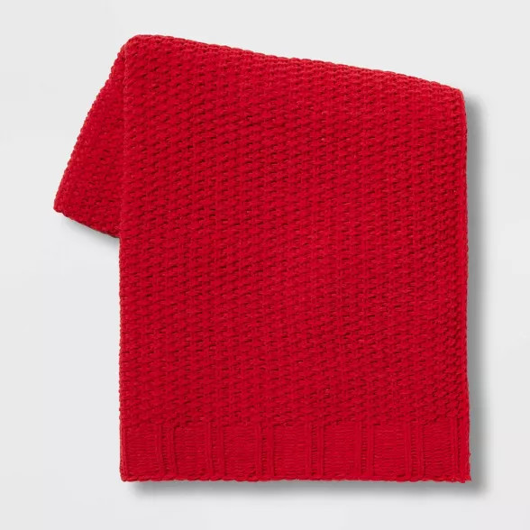 Solid Chenille Knit Throw Blanket - Threshold™ | Target