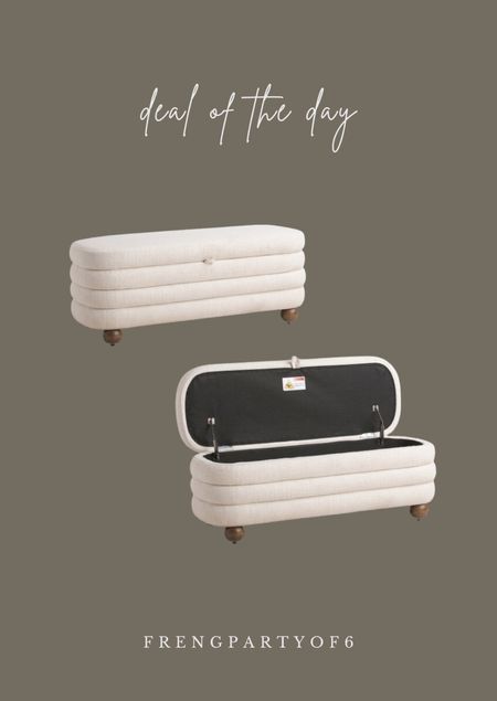 The cutest boucle storage bench! Perfect for end of a bed, entryway to store shoes, playroom, etc!

#LTKhome #LTKsalealert #LTKstyletip