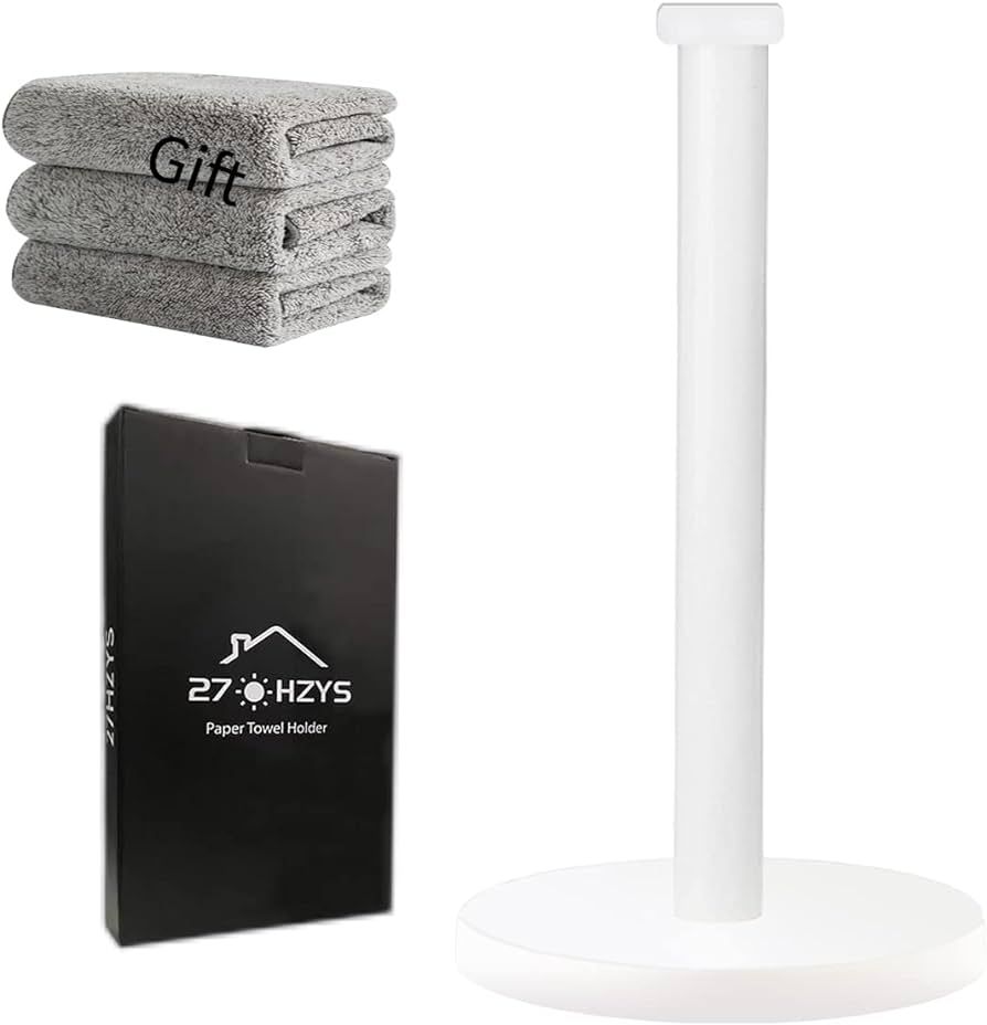 White Paper Towel Holder, Paper Towel Holder Countertop, White Paper Towel Holder Countertop, Sta... | Amazon (US)