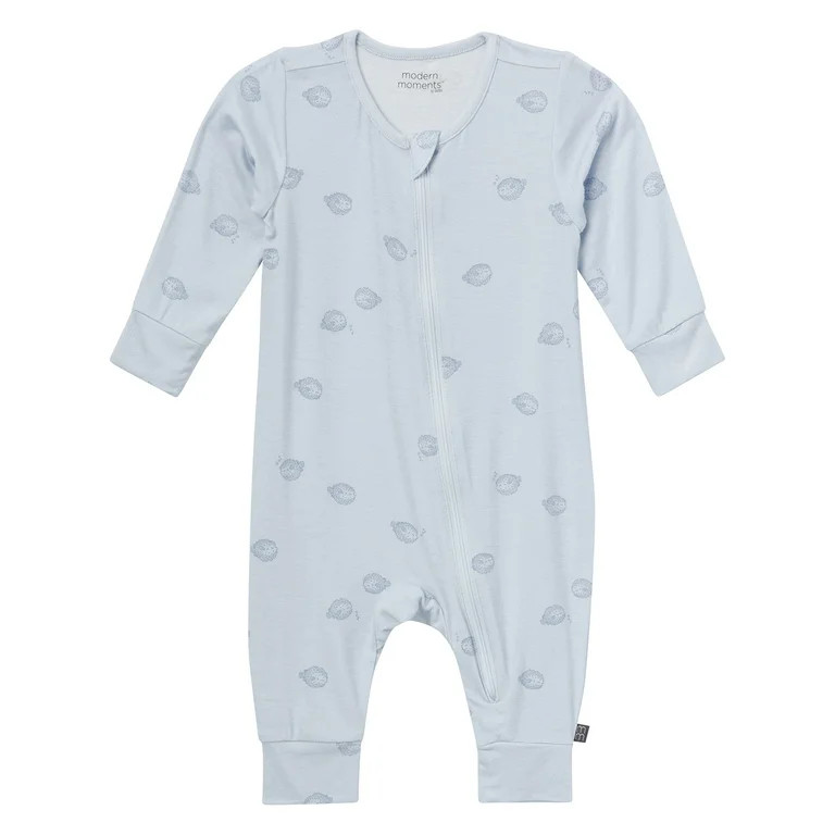 Modern Moments by Gerber Baby Neutral S uper Soft Long Sleeve Coverall, Sizes Newborn - 12 Months | Walmart (US)