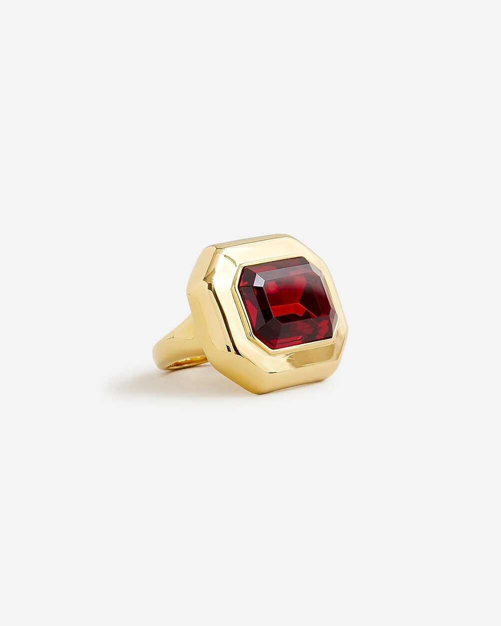 Rectangle faceted-crystal ring | J. Crew US