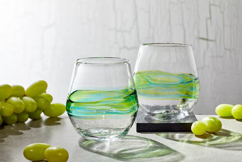 Stemless Wine Glasses for Cocktails Wine or Sangria. - Etsy | Etsy (US)