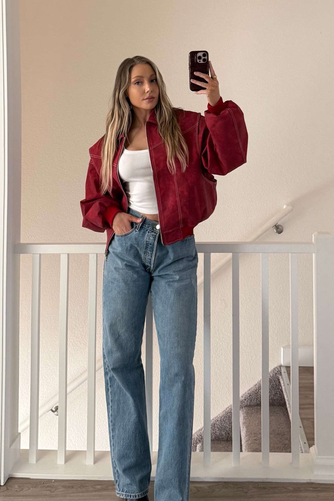 Got an XS in jacket 🍒 

#LTKootd #LTKSeasonal #LTKgrwm