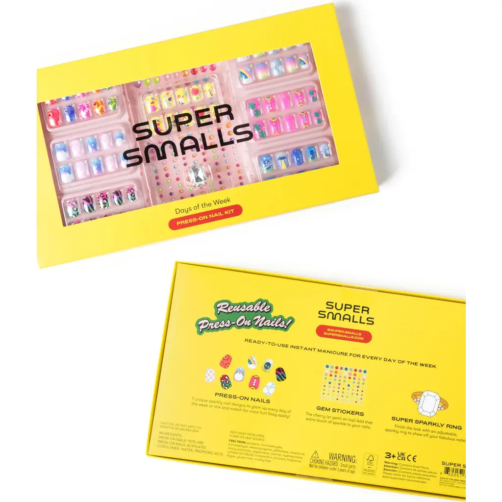 Super Smalls Kids' Days Of The Week Press-On Nail Kit in Multi at Nordstrom | Nordstrom