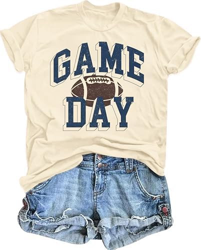 Football Shirts for Women Game Day T Shirts Football Outfits | Football Mom Shirt Game Day Outfit... | Amazon (US)