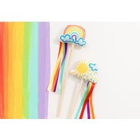 Rainbow Wand, Easter Basket Gift, Gift For Girls, Magic Toddler Dress Up, Under 20 | Etsy (US)