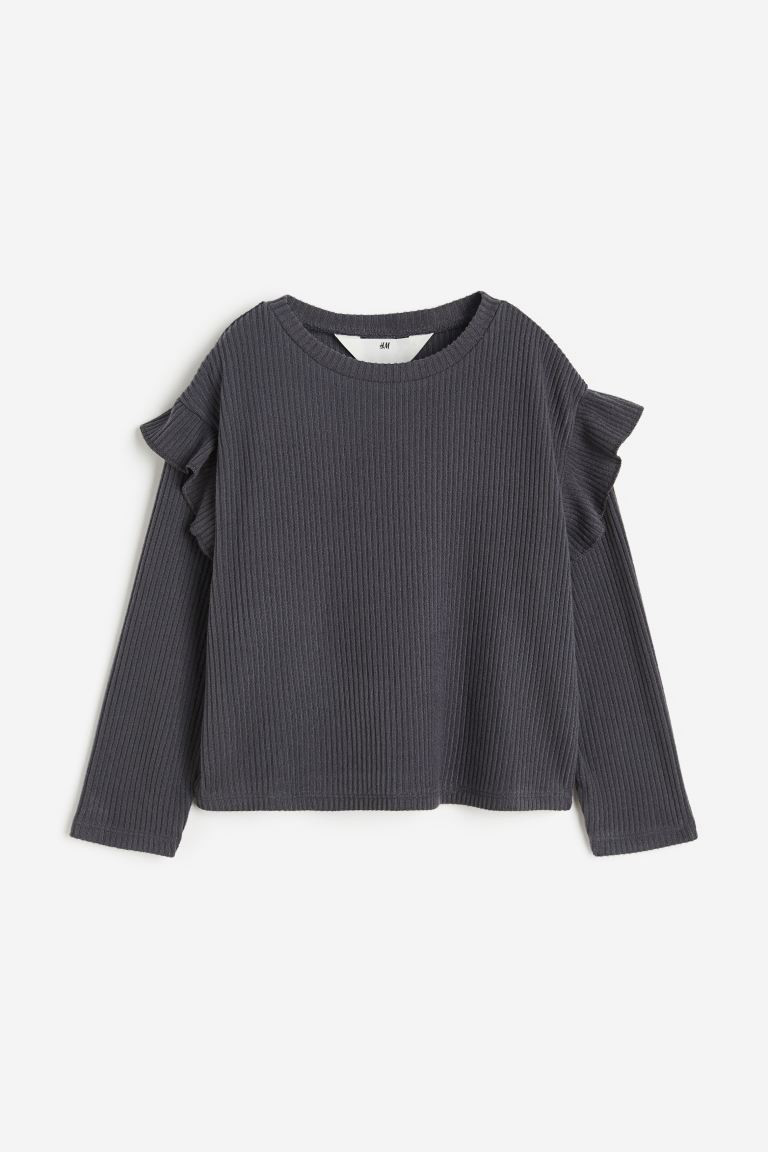 Flounce-trimmed Sweater | H&M (US + CA)