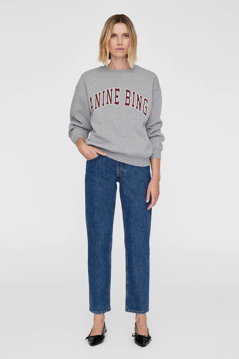 Spencer Sweatshirt Anine Bing - Medium Heather Grey | Anine Bing
