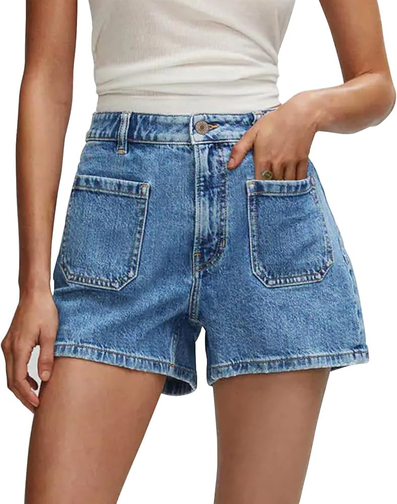 onlypuff Women Jean Shorts Cut Off Ripped Denim Shorts | Amazon (US)