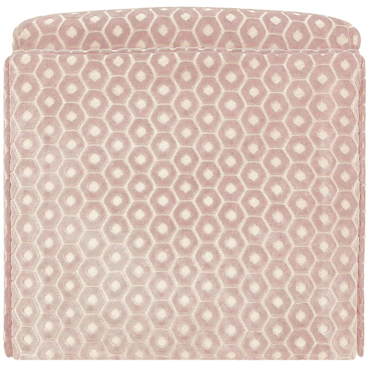 THE SKIRTED OTTOMAN :: PALOMA CUT VELVET  // BLUSH | LITTLE DESIGN COMPANY
