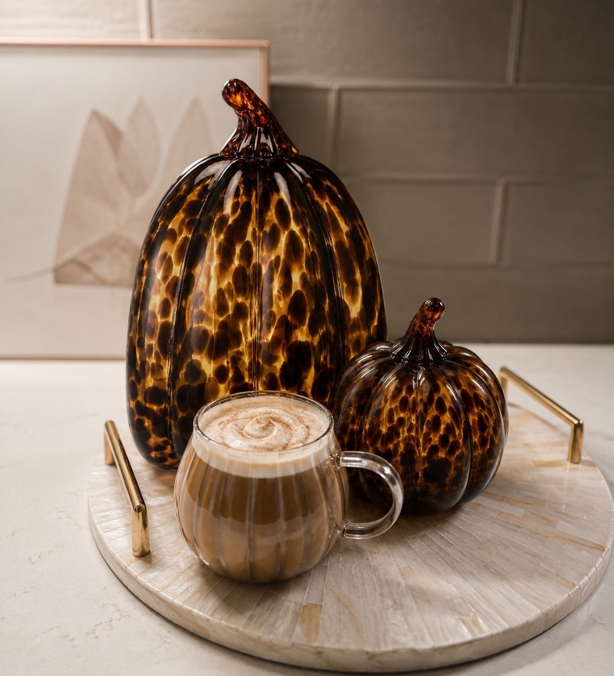 Amazon fall home finds that look SO expensive 🤎🍂 The tortoise glass pumpkins + pumpkin coffee mug are such an easy way to make your kitchen feel cozy for fall without going overboard. I love that everything still feels neutral + elevated!

Amazon fall decor, Amazon home finds, Amazon fall finds 2026, tortoise glass pumpkins, glass pumpkin decor, pumpkin coffee mug, fall kitchen decor, neutral fall decor, elevated fall decor, cozy fall home, fall coffee bar ideas, Amazon kitchen finds, affordable fall decor, fall home decor ideas

#LTKSeasonal #LTKHome