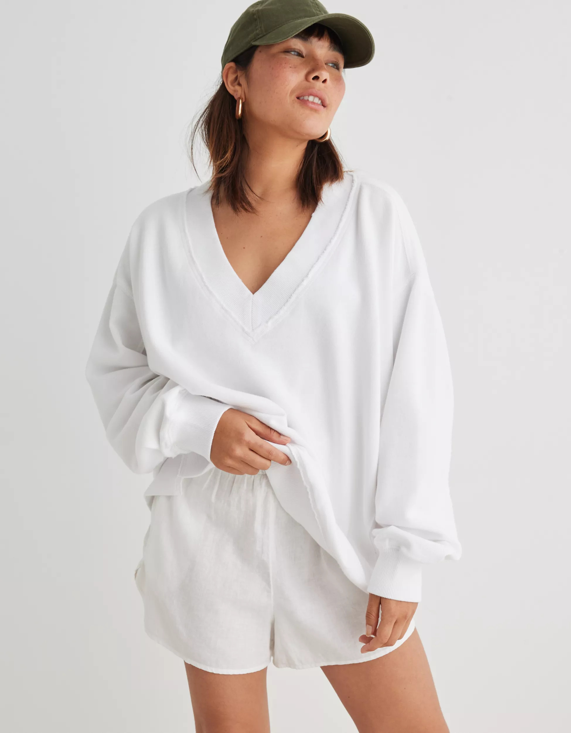 Aerie Vacay Every Day V Neck Sweatshirt | American Eagle Outfitters (US & CA)