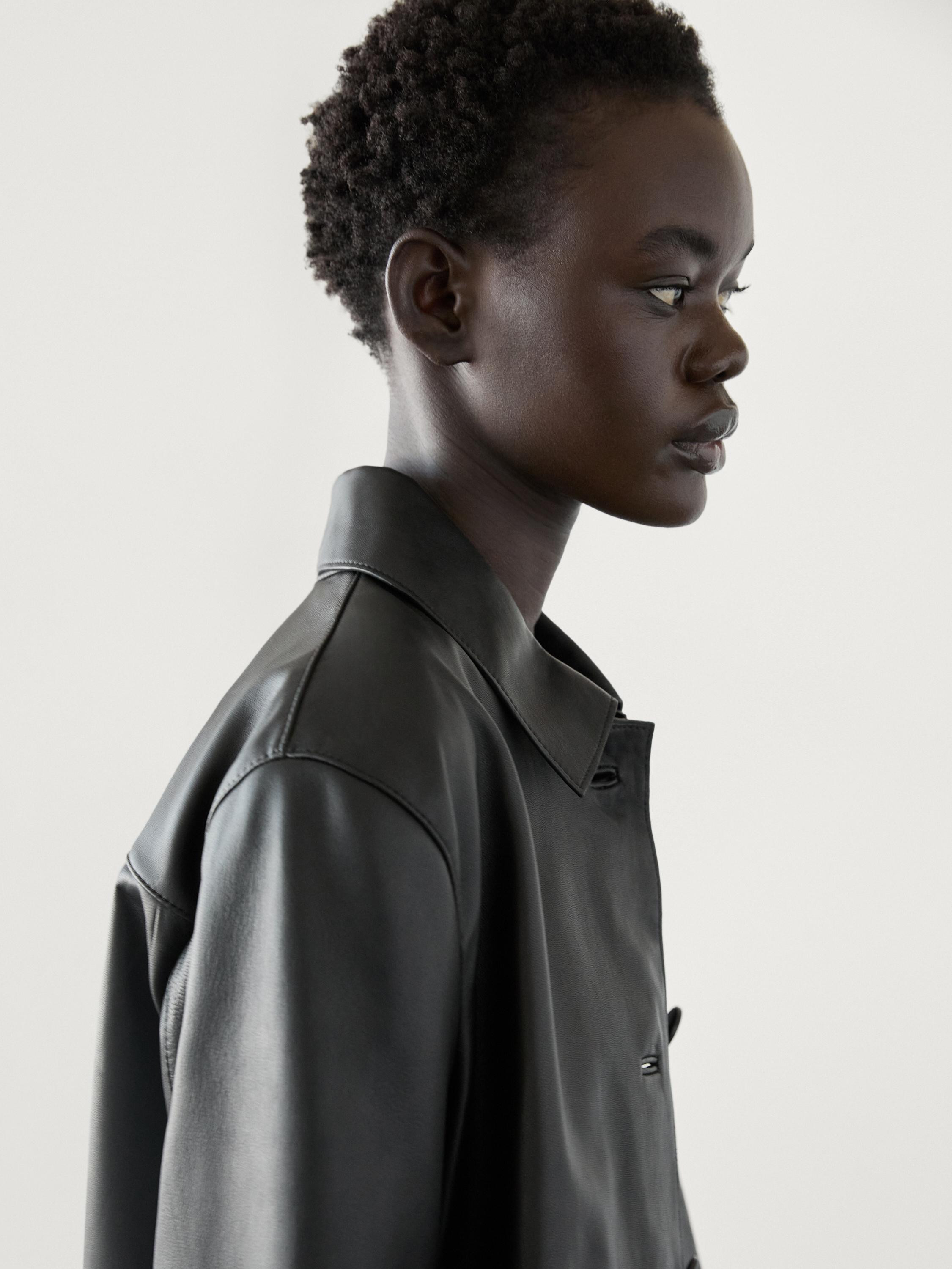 Nappa leather jacket with pockets | Massimo Dutti US