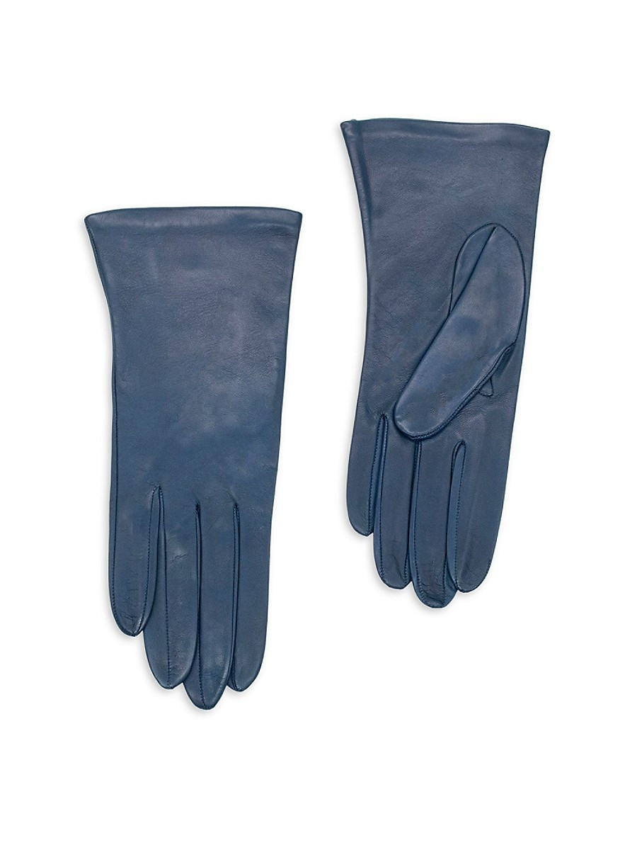 Portolano Women's Leather Gloves - Bacio Blue - Size 7.5 | Saks Fifth Avenue OFF 5TH