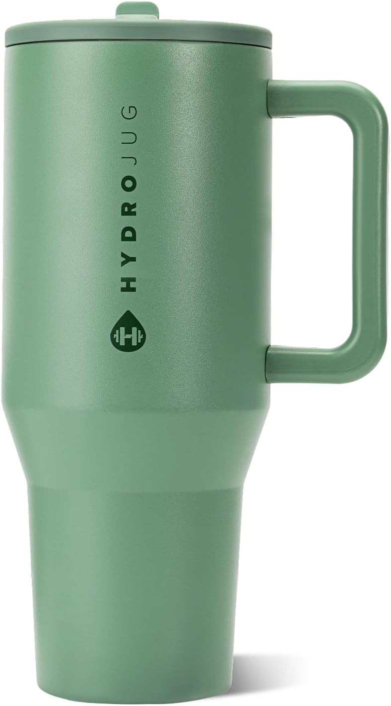 HydroJug Traveler 40oz, Insulated Tumbler with Handle & Straw, Sage | Amazon (US)